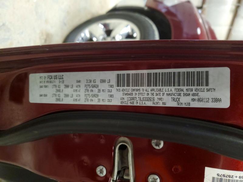 Продаж на аукціоні авто 2018 Ram 1500, vin: 1C6RR7LT8JS332616, номер лоту: 47513506