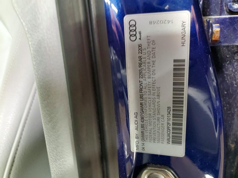 2015 Audi A3 მანქანა იყიდება აუქციონზე, vin: WAUACGFF2F1013428, აუქციონის ნომერი: 46201966