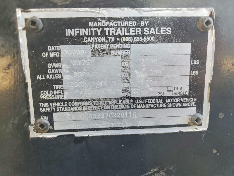 Aukcja sprzedaży 2007 Infinity Trailer, vin: 1Z9GC53337C220116, numer aukcji: 79123975
