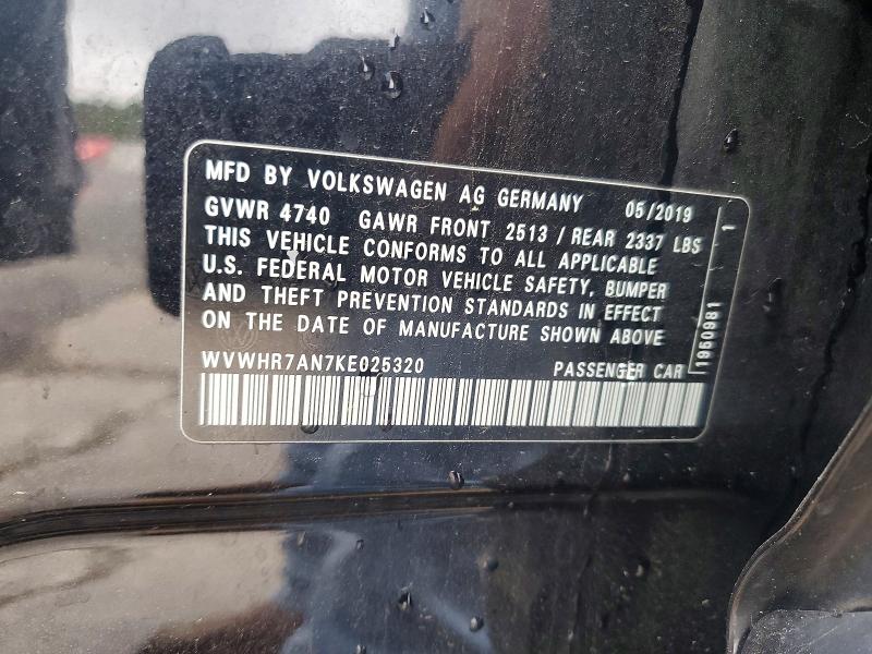 45937656 :رقم المزاد ، WVWHR7AN7KE025320 vin ، 2019 Volkswagen Arteon مزاد بيع