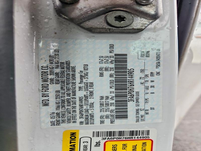 Продажа на аукционе авто 2017 Ford Fusion, vin: 3FA6P0H76HR144905, номер лота: 45674556