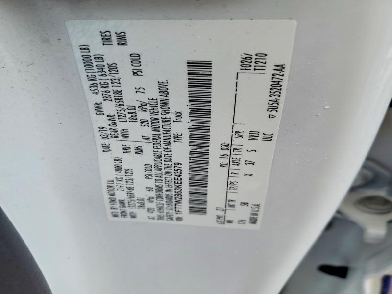 79575915 :رقم المزاد ، 1FT7W2B63KEE43579 vin ، 2019 Ford F250 مزاد بيع