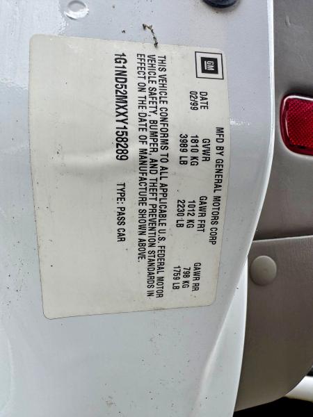 Продаж на аукціоні авто 1999 Chev Malibu, vin: 1G1ND52MXXY158289, номер лоту: 46772646