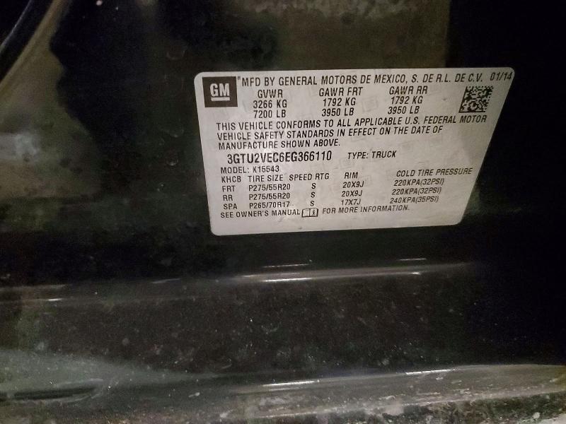 Продажа на аукционе авто 2014 Gmc Sierra, vin: 3GTU2VEC6EG366110, номер лота: 47163286