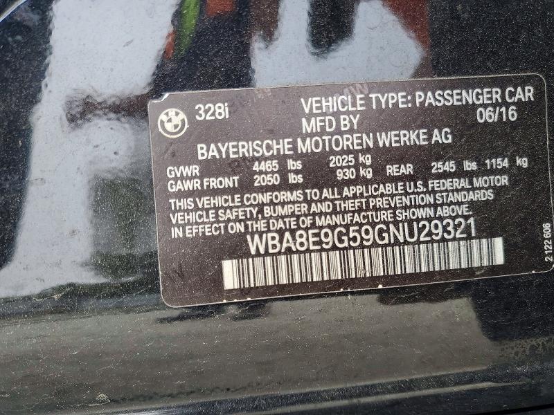 Продаж на аукціоні авто 2016 Bmw 328, vin: WBA8E9G59GNU29321, номер лоту: 47088416