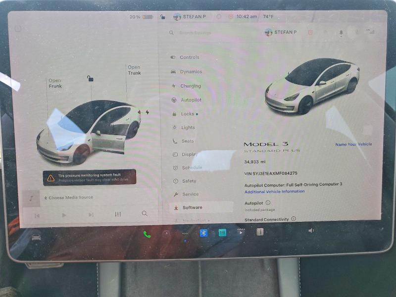 78376305 :رقم المزاد ، 5YJ3E1EAXMF084275 vin ، 2021 Tesla Model 3 مزاد بيع