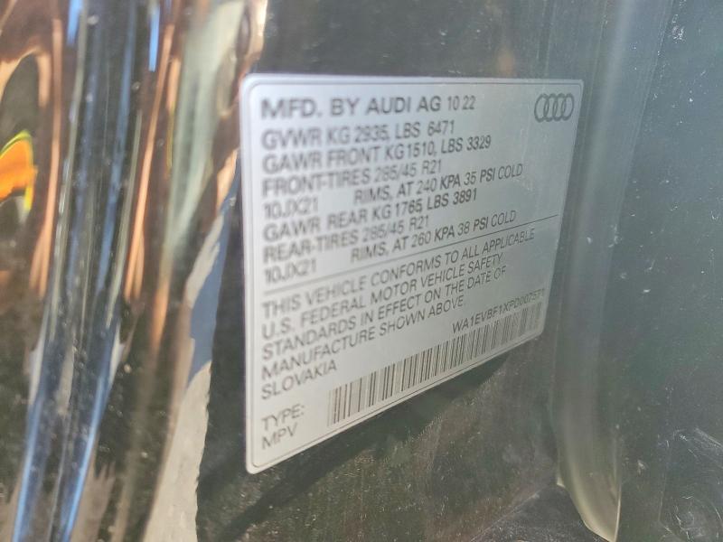 Aukcja sprzedaży 2023 Audi Q8, vin: WA1EVBF1XPD007571, numer aukcji: 46841466