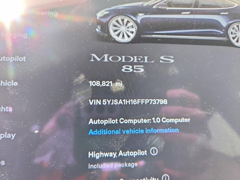 Продажа на аукционе авто 2015 Tesla Model S, vin: 5YJSA1H16FFP73798, номер лота: 45810876