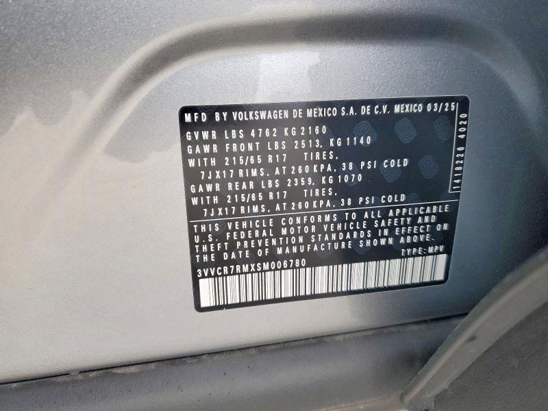 Продаж на аукціоні авто 2025 Volkswagen Tiguan, vin: 3VVCR7RMXSM006780, номер лоту: 46082686