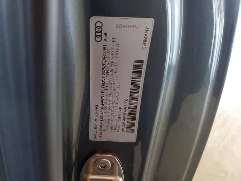 Aukcja sprzedaży 2015 Audi A5, vin: WAUWFAFR5FA035038, numer aukcji: 46757576