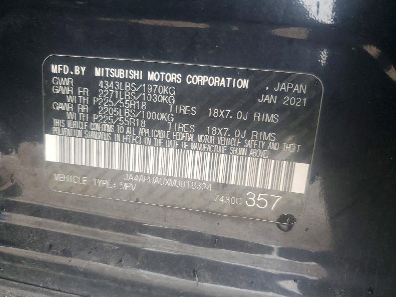 Aukcja sprzedaży 2021 Mitsubishi Outlander Sport, vin: JA4ARUAUXMU018324, numer aukcji: 46215006