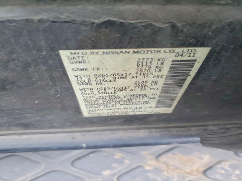 2011 Nissan Pathfinder მანქანა იყიდება აუქციონზე, vin: 5N1AR1NB7BC623879, აუქციონის ნომერი: 41818986
