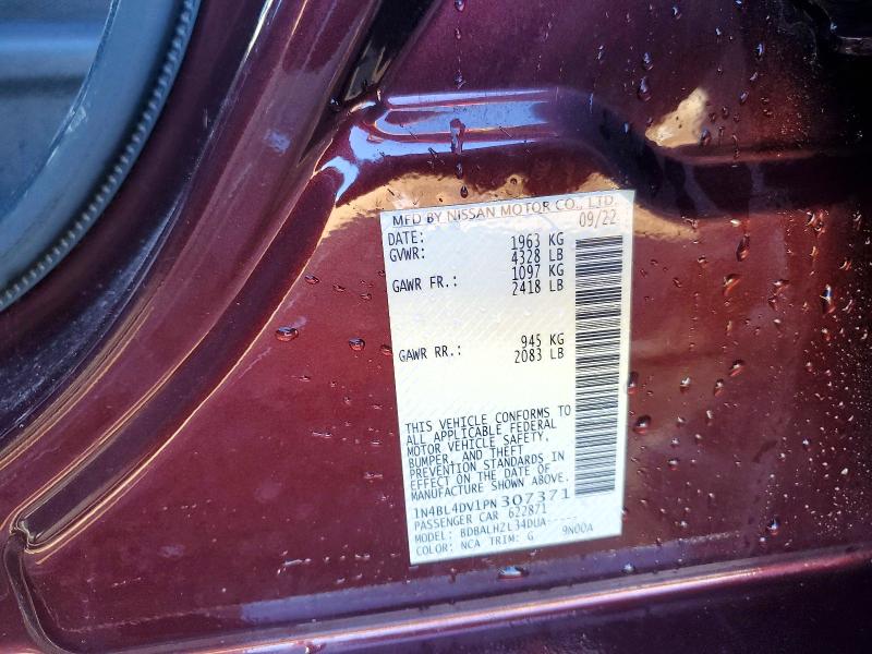 Aukcja sprzedaży 2023 Nissan Altima, vin: 1N4BL4DV1PN307371, numer aukcji: 47143086