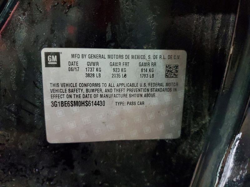 Продаж на аукціоні авто 2017 Chevrolet Cruze, vin: 3G1BE6SM0HS614430, номер лоту: 47168066