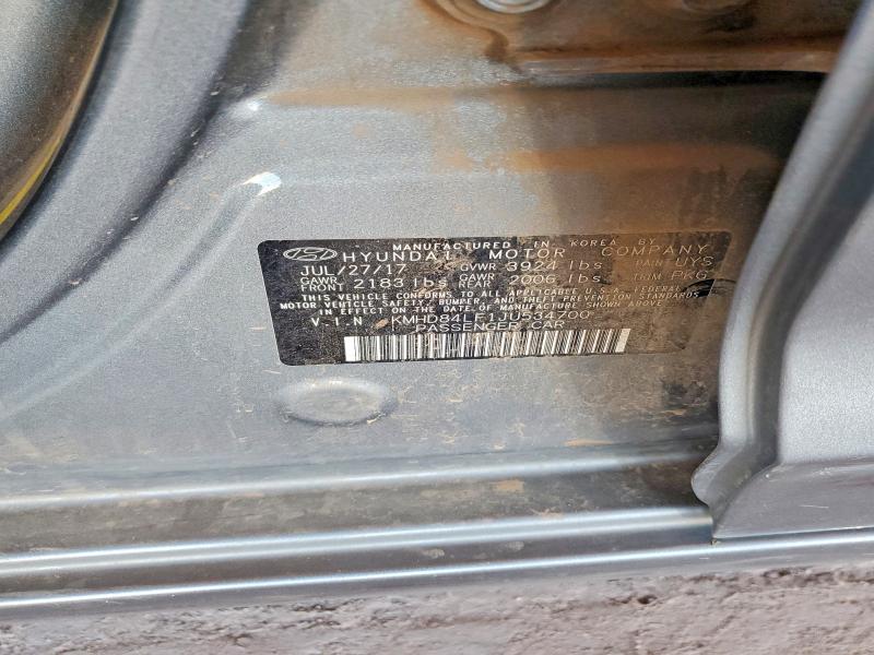 Продажа на аукционе авто 2018 Hyundai Elantra, vin: KMHD84LF1JU534700, номер лота: 47934806