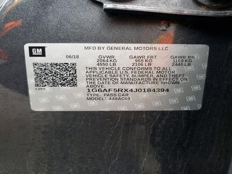 2018 Cadillac Ats მანქანა იყიდება აუქციონზე, vin: 1G6AF5RX4J0184394, აუქციონის ნომერი: 79972255