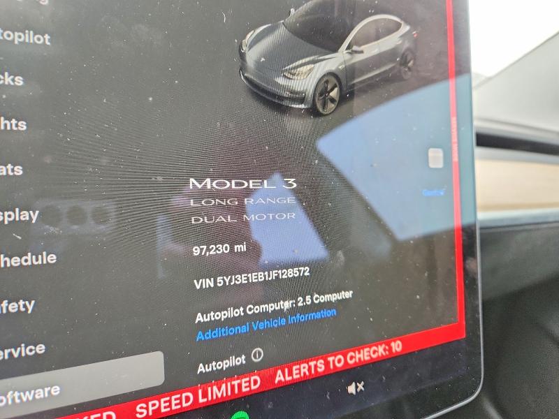 2018 Tesla Model 3 მანქანა იყიდება აუქციონზე, vin: 5YJ3E1EB1JF128572, აუქციონის ნომერი: 79587785