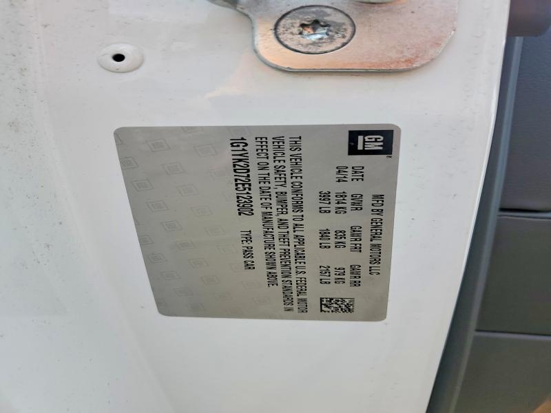 2014 Chevrolet Corvette მანქანა იყიდება აუქციონზე, vin: 1G1YK2D72E5123902, აუქციონის ნომერი: 74938155