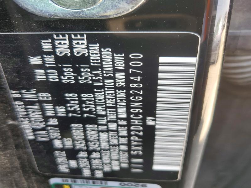 Продажа на аукционе авто 2022 Kia Telluride, vin: 5XYP2DHC9NG284700, номер лота: 47010706
