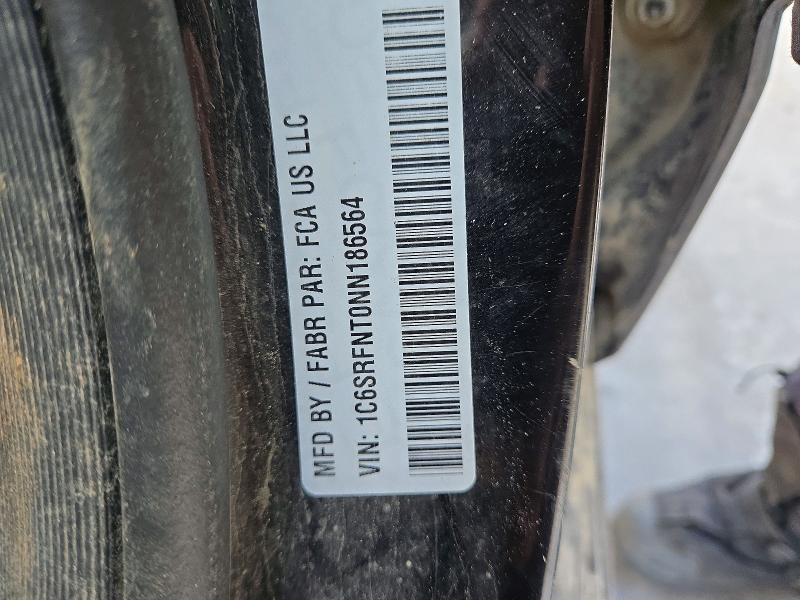 2022 Ram 1500 მანქანა იყიდება აუქციონზე, vin: 1C6SRFNT0NN186564, აუქციონის ნომერი: 78304755