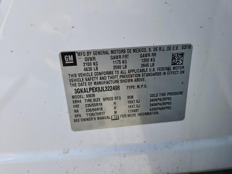 47125966 :رقم المزاد ، 3GKALPEX8JL322498 vin ، 2018 Gmc Terrain مزاد بيع