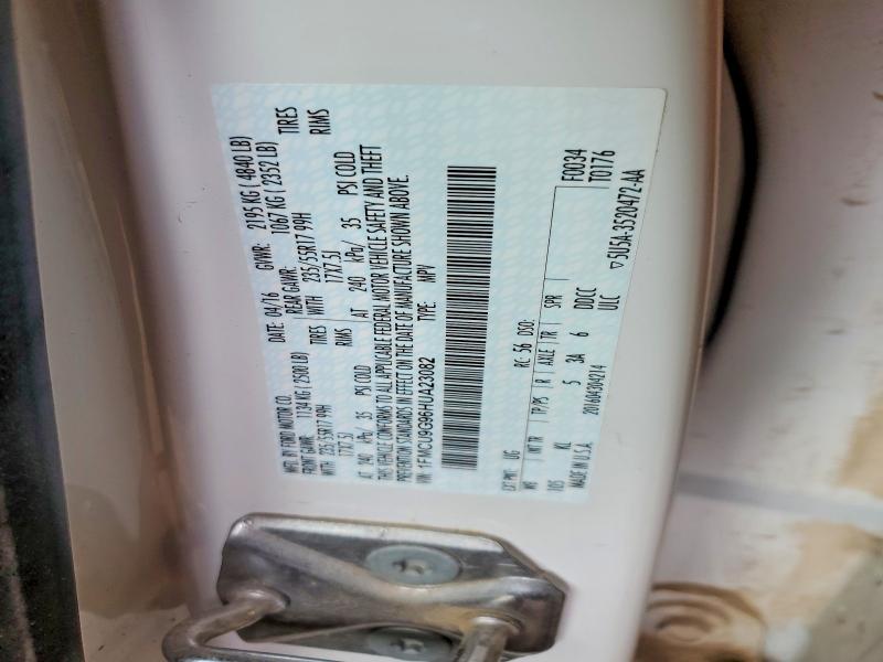 2017 Ford Escape მანქანა იყიდება აუქციონზე, vin: 1FMCU9G96HUA23082, აუქციონის ნომერი: 51625606