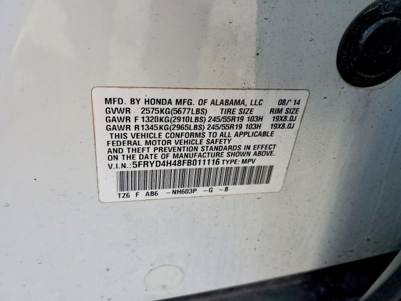 Продажа на аукционе авто 2015 Acura Mdx, vin: 5FRYD4H48FB011116, номер лота: 46152596