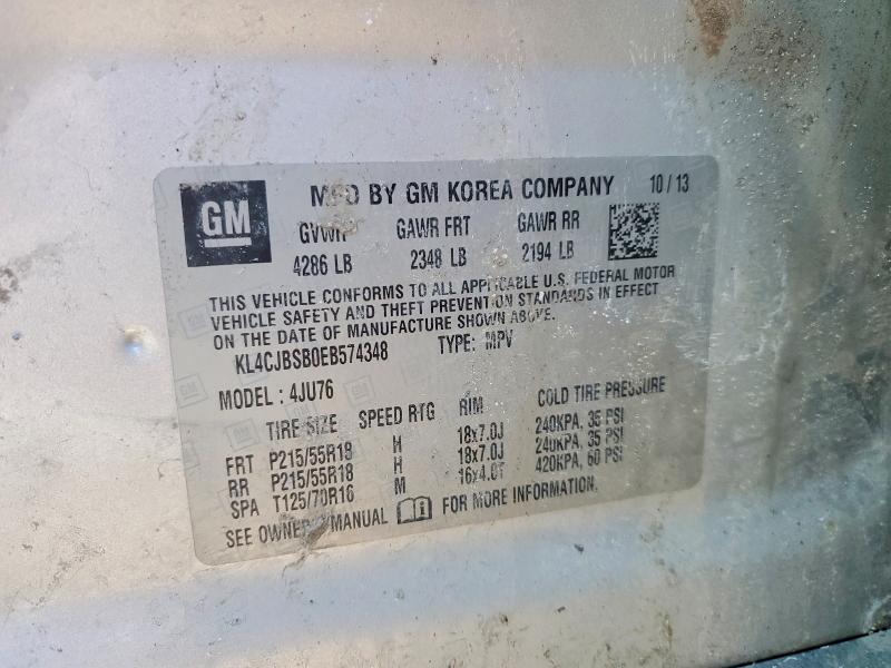 Продаж на аукціоні авто 2014 Buick Encore, vin: KL4CJBSB0EB574348, номер лоту: 78624645