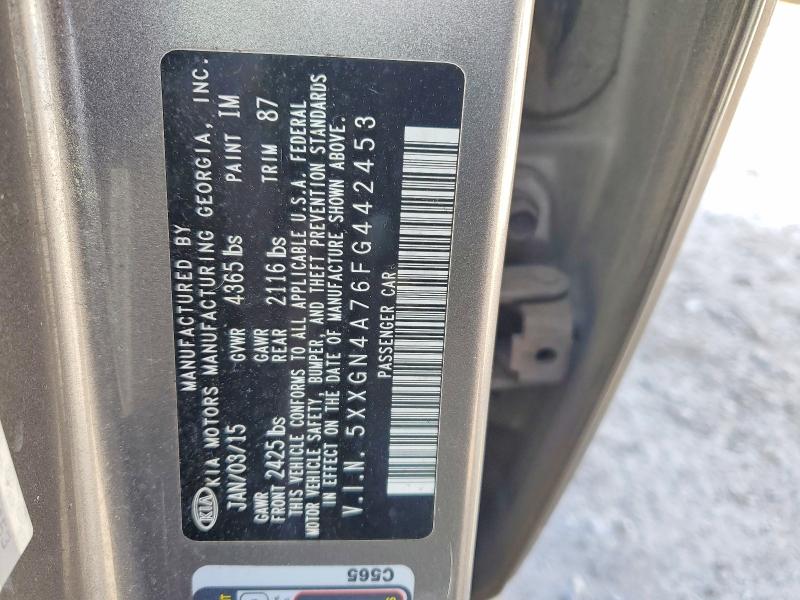 Продаж на аукціоні авто 2015 Kia Optima, vin: 5XXGN4A76FG442453, номер лоту: 46712166