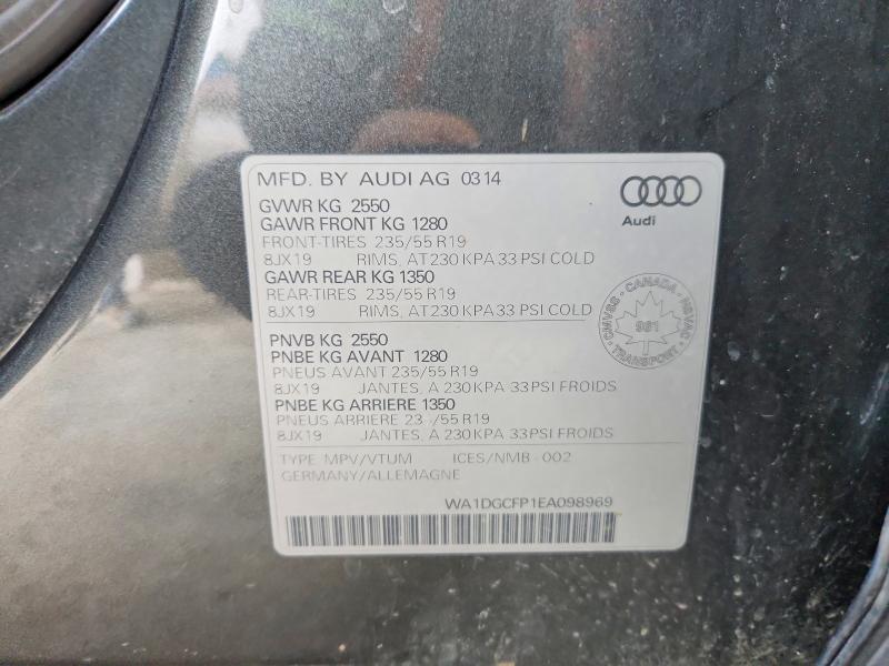 Продажа на аукционе авто 2014 Audi Q5, vin: WA1DGCFP1EA098969, номер лота: 79200865