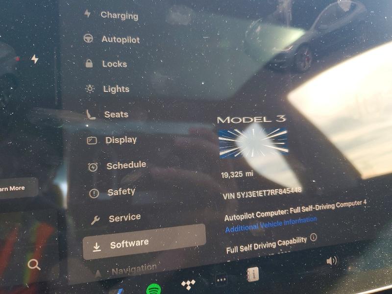 2024 Tesla Model 3 მანქანა იყიდება აუქციონზე, vin: 5YJ3E1ET7RF845448, აუქციონის ნომერი: 46237526