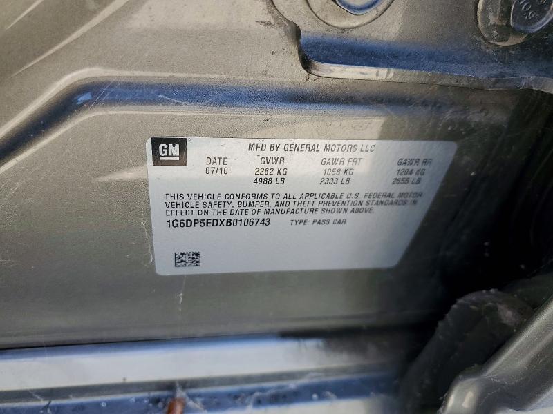 Auction sale of the 2011 Cadillac Cts, vin: 1G6DP5EDXB0106743, lot number: 74707515