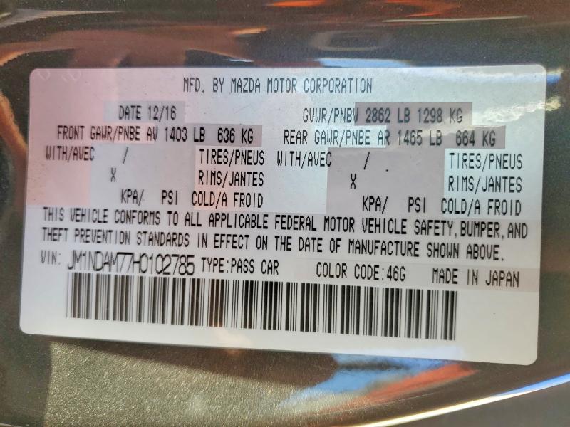 Aukcja sprzedaży 2017 Mazda Mx-5 Miata, vin: JM1NDAM77H0102785, numer aukcji: 46023246