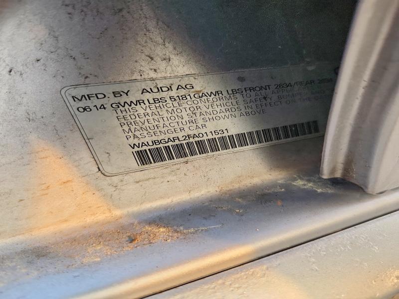 41781726 :رقم المزاد ، WAUBGAFL2FA011531 vin ، 2015 Audi S4 مزاد بيع