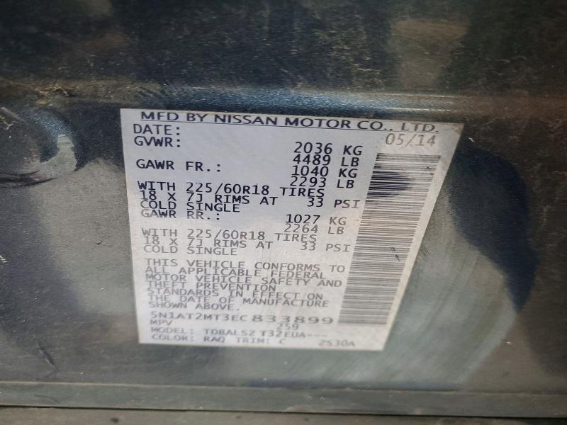 Aukcja sprzedaży 2014 Nissan Rogue, vin: 5N1AT2MT3EC833899, numer aukcji: 46276716