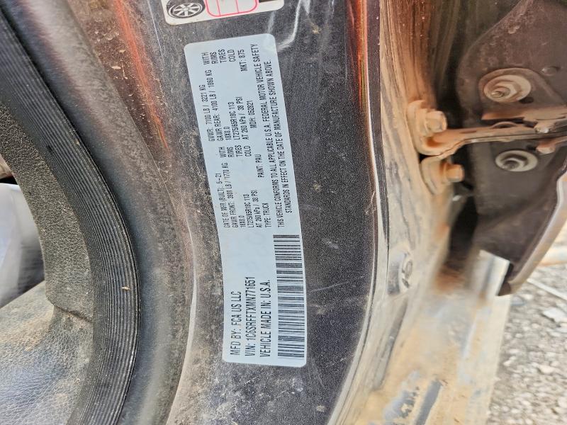 47303116 :رقم المزاد ، 1C6SRFFTXMN771651 vin ، 2021 Ram 1500 مزاد بيع