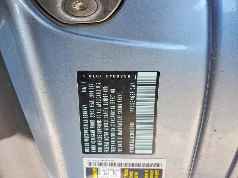 2012 Volkswagen Golf მანქანა იყიდება აუქციონზე, vin: WVWBB7AJ2CW077506, აუქციონის ნომერი: 45669956