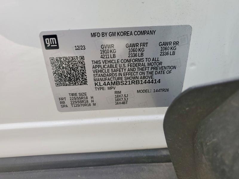 2024 Buick Encore Gx მანქანა იყიდება აუქციონზე, vin: KL4AMBS21RB144414, აუქციონის ნომერი: 79229095
