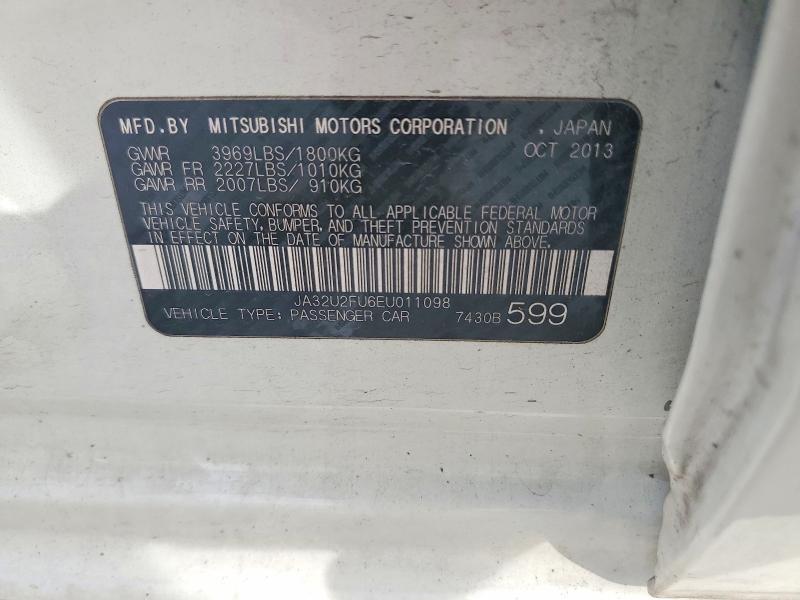 Продаж на аукціоні авто 2014 Mitsubishi Lancer, vin: JA32U2FU6EU011098, номер лоту: 47218746
