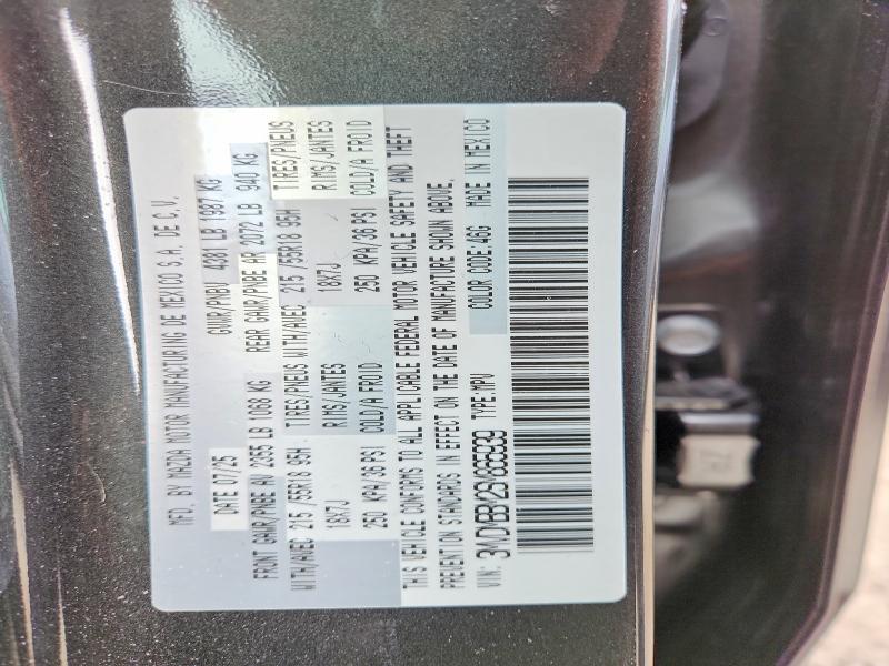 47190286 :رقم المزاد ، 3MVDMBBM2SM865939 vin ، 2025 Mazda Cx-30 مزاد بيع