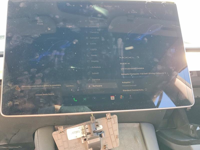 42022656 :رقم المزاد ، 5YJ3E1EA5PF549954 vin ، 2023 Tesla Model 3 مزاد بيع