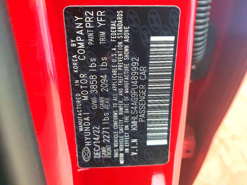 79965165 :رقم المزاد ، KMHLS4AG9PU489992 vin ، 2023 Hyundai Elantra مزاد بيع