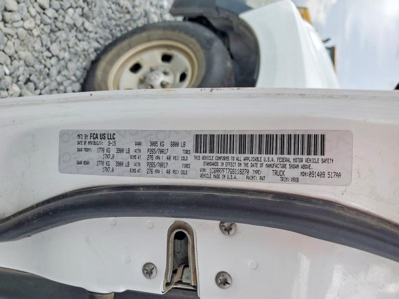 2016 Ram 1500 მანქანა იყიდება აუქციონზე, vin: 1C6RR7FT7GS118270, აუქციონის ნომერი: 47984616