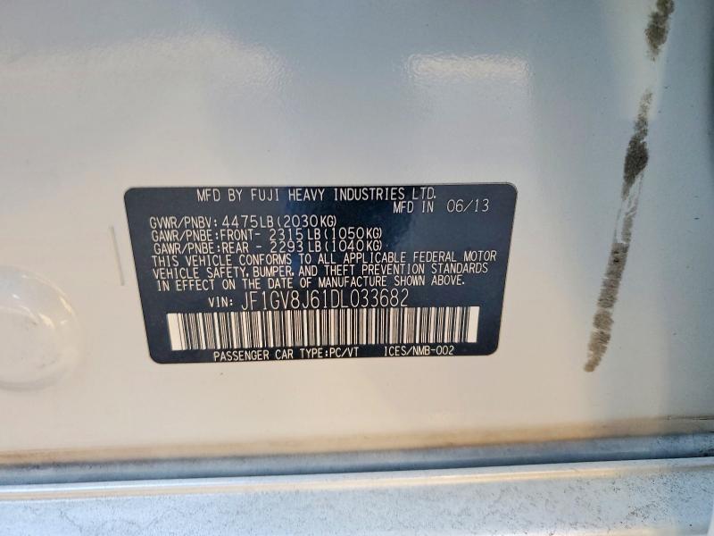Продаж на аукціоні авто 2013 Subaru Impreza, vin: JF1GV8J61DL033682, номер лоту: 45874006