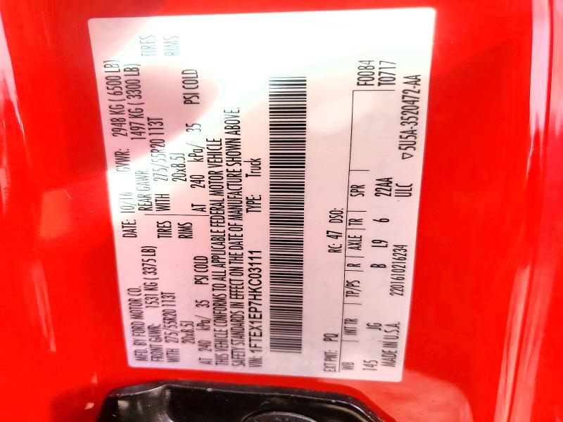 Aukcja sprzedaży 2017 Ford F150, vin: 1FTEX1EP7HKC03111, numer aukcji: 46169776