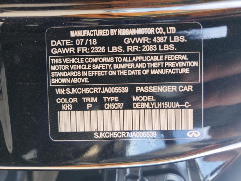47218256 :رقم المزاد ، SJKCH5CR7JA005539 vin ، 2018 Infiniti Qx30 مزاد بيع