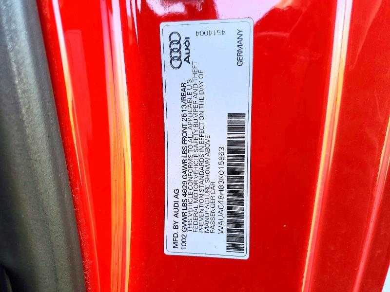 2003 Audi A4 მანქანა იყიდება აუქციონზე, vin: WAUAC48H83K015963, აუქციონის ნომერი: 41965196