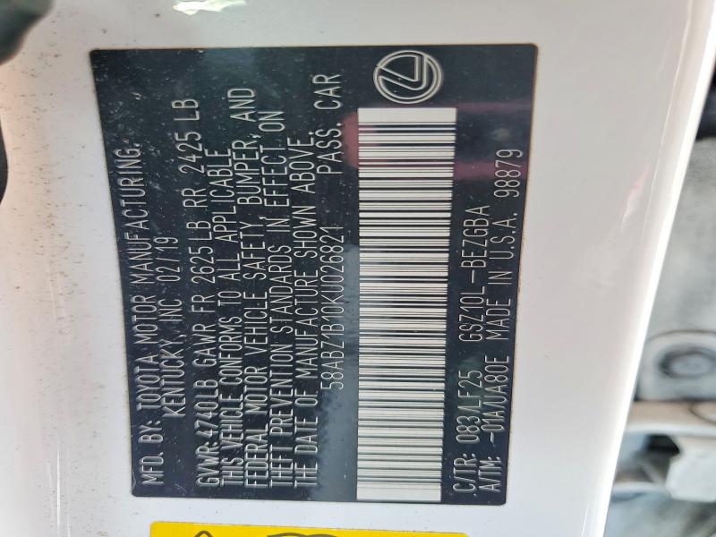 Продажа на аукционе авто 2019 Lexus Es 350, vin: 58ABZ1B10KU026821, номер лота: 79827575