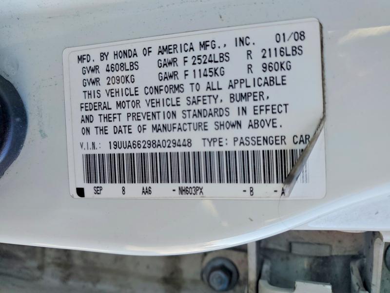 Auction sale of the 2008 Acura Tl, vin: 19UUA66298A029448, lot number: 79584845