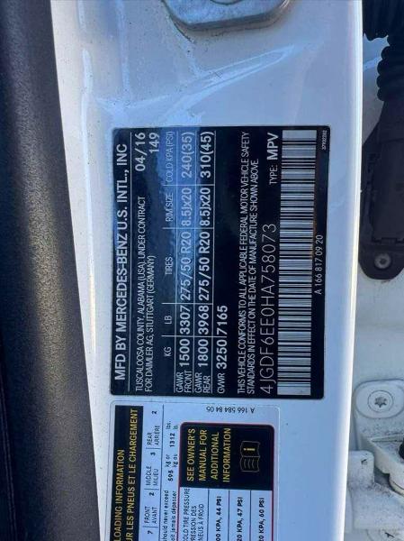 Продаж на аукціоні авто 2017 Mercedes-benz Gls, vin: 4JGDF6EE0HA758073, номер лоту: 46676566